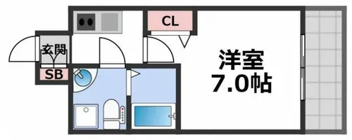 セレニテ上町台【12階】の間取り