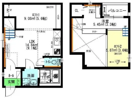 Velo Komotohonmachi【101号室】の間取り