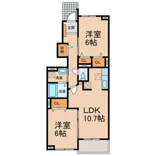 エントランス小牧Ⅴ【1階】の間取り