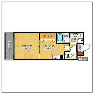 グランブルー大濠公園【202号室】の間取り