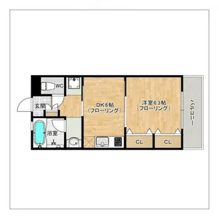 コン・プリオ城南【1階】の間取り