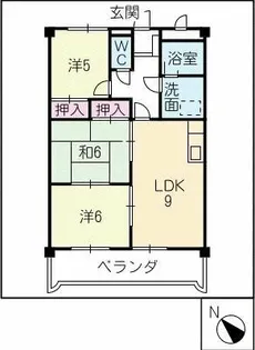 シャトレーミューズ【6階】の間取り