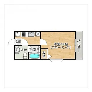 ピュア県庁弐番館【401号室】の間取り