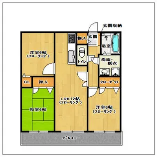ヴェルデ空港前セントラル【3階】の間取り