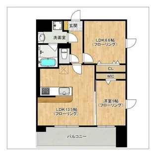 レフィナード博多【2階】の間取り
