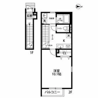 クレール 上池田【2階】の間取り
