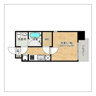 LiveCasa県庁前【1301号室】の間取り