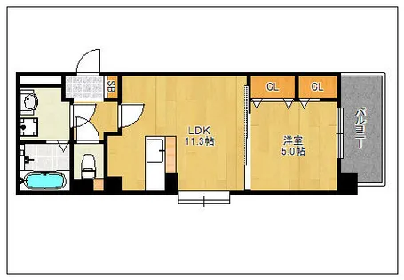 リバーランド姪浜【405号室】の間取り