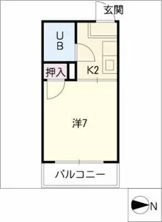 フォーブル沖田【2階】の間取り