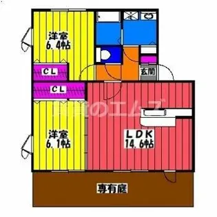 ツインコート B棟【103号室】の間取り