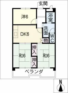 ガーデンハイツエクレール【1階】の間取り