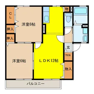 メープル上野【2階】の間取り