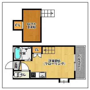 ウイング梅光園【1階】の間取り