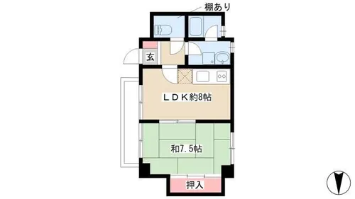 長井マンション【403号室】の間取り