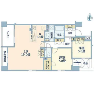 ザ・パークハウス三条油小路【2階】の間取り