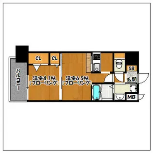 エンクレスト大橋【9階】の間取り
