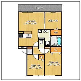 シャルマンひまわり【205号室】の間取り