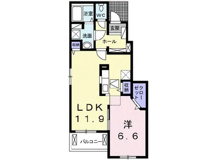 ミニョン プラス1【1階】の間取り