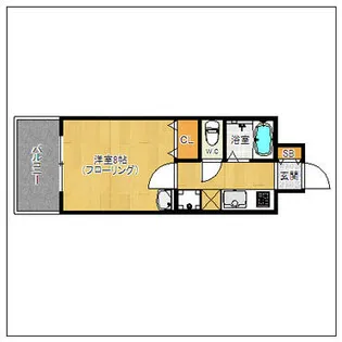 ロイヤル天神南【1410号室】の間取り