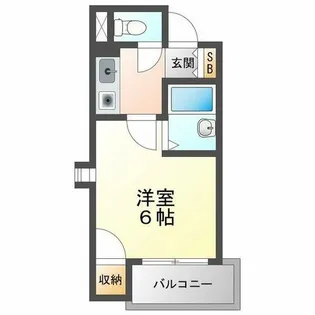 クラウンハイム新高【4階】の間取り