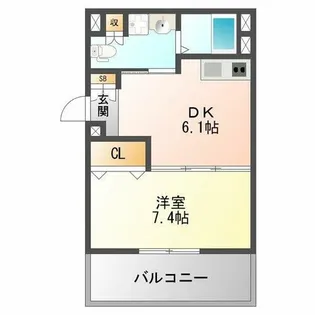 アエラス【6階】の間取り