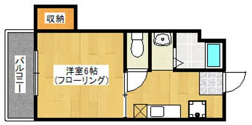 プチメゾーン唐原【203号室】の間取り