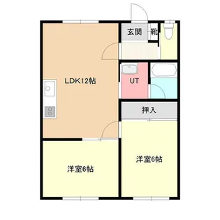 第2白樺コーポ【101号室】の間取り