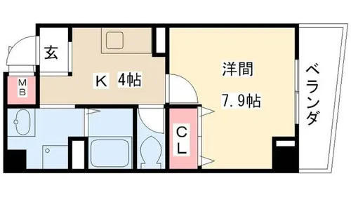 グランソレイユ【402号室】の間取り