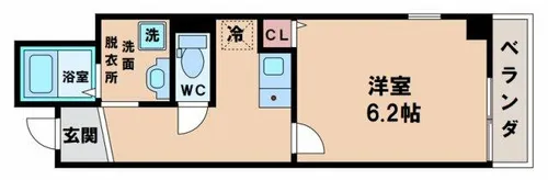 クリアフェリオ住吉【1階】の間取り