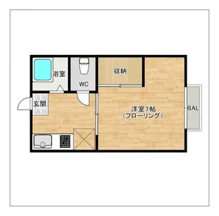 1Kの間取り画像