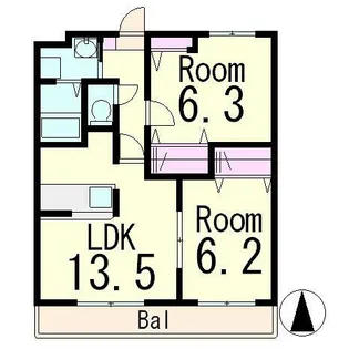 リバーサイドヒルズ【2階】の間取り