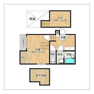 コンフォートベネフィス箱崎8【2階】の間取り