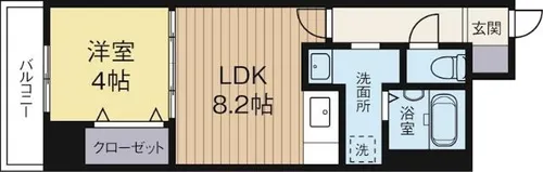 エストレーア薬院【7階】の間取り