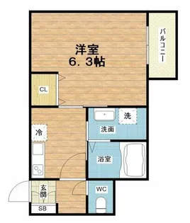コーポmanta道【2階】の間取り
