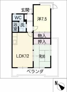 ハイツ塚本【4階】の間取り
