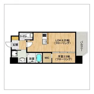 リファレンス竹下駅前【1101号室】の間取り