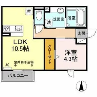 優 平川【2階】の間取り