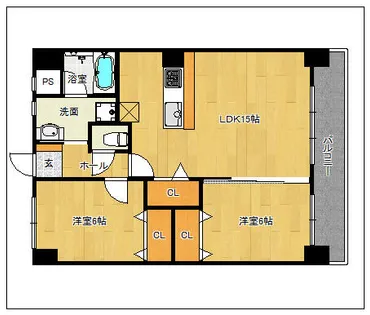プレジール【402号室】の間取り