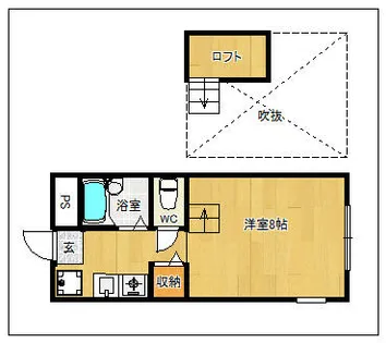 ビバリーハウス片江II【206号室】の間取り