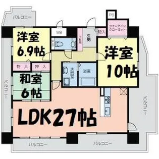 サムティイースト白壁【12階】の間取り