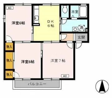 セジュール沙香保【B103号室】の間取り