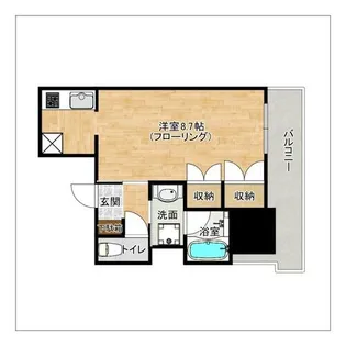 RJRプレシア吉塚駅前【407号室】の間取り