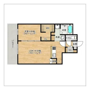 quadorContigo高宮【303号室】の間取り