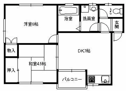 ハイム大商Ⅱ【3階】の間取り