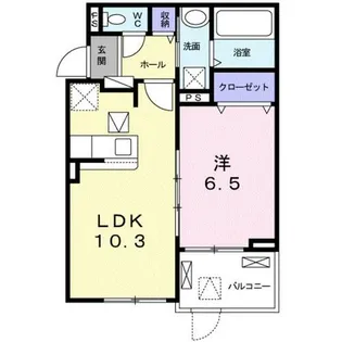 カーサアリビオ【1階】の間取り