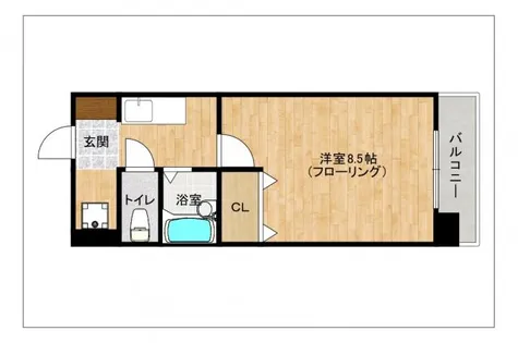 ラフィネ荒江【4階】の間取り