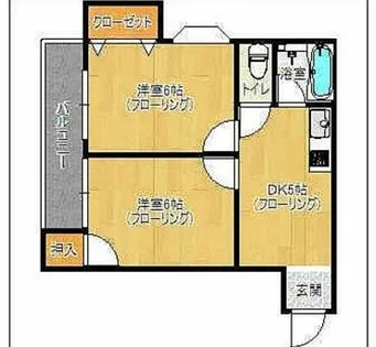 エリーナハイツ西新東I【303号室】の間取り