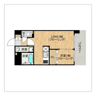 エフ・パルク高宮【802号室】の間取り