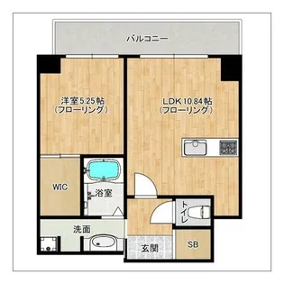 CREST西新【1001号室】の間取り