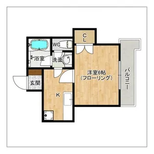 白木原ロイヤルハイツ【203号室】の間取り